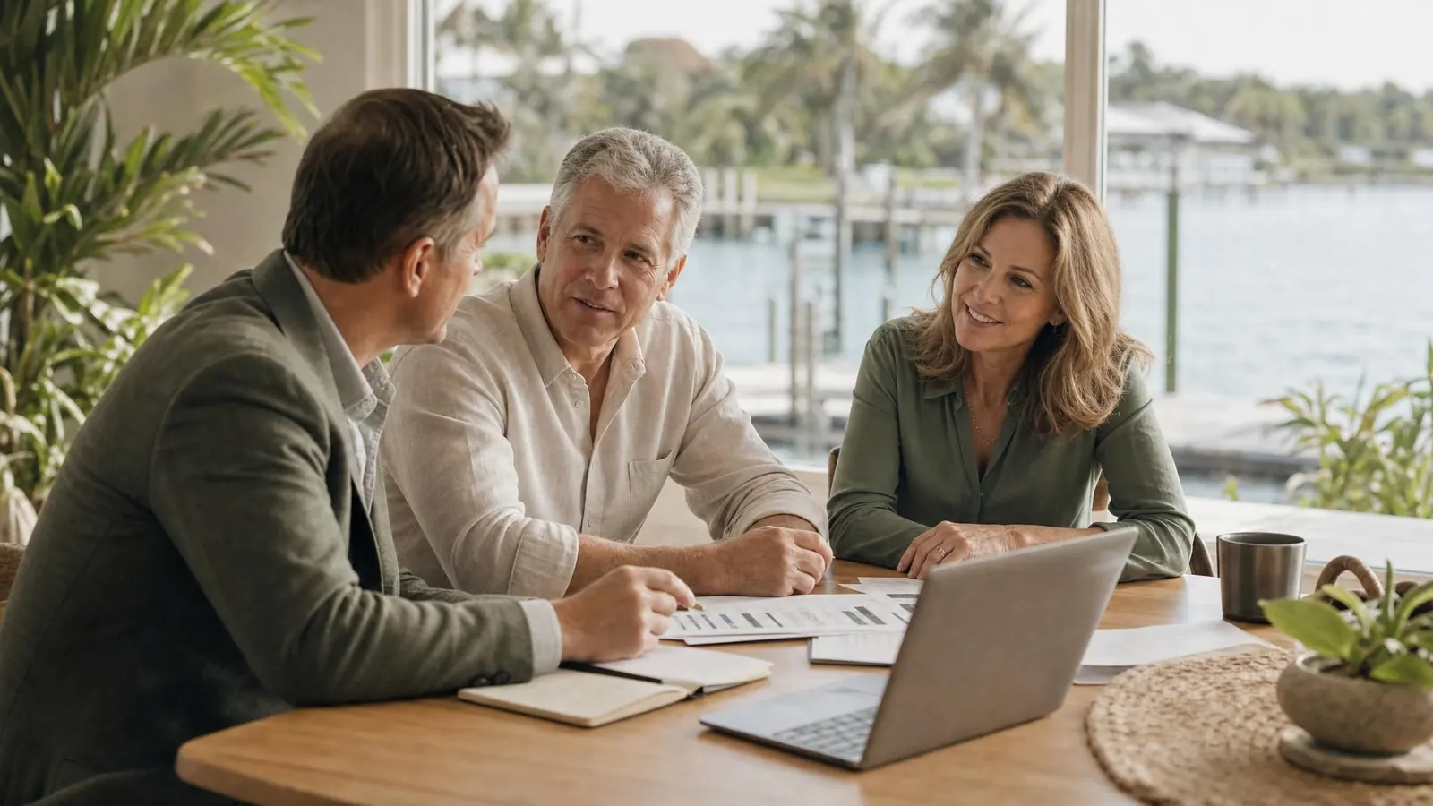 Advisor and clients mapping out a financial plan