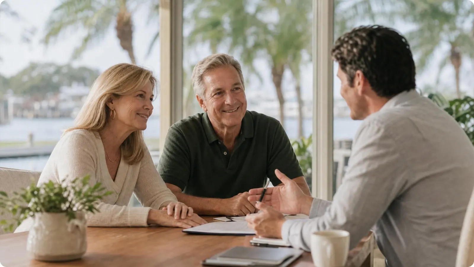 A family feeling secure and at ease at home