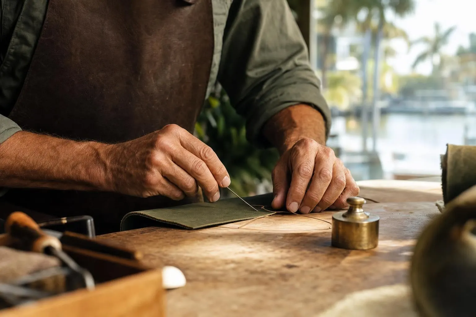 Skilled hands at work in a small business
